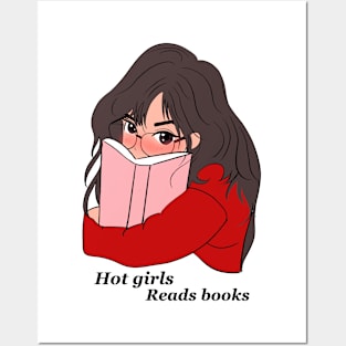 Hot girls reads books Posters and Art